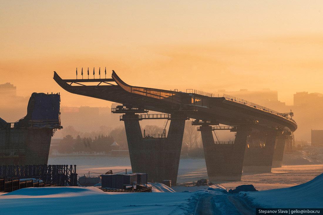 Фото Новосибирский фотограф Слава Степанов снял стройку четвёртого моста через Обь 3